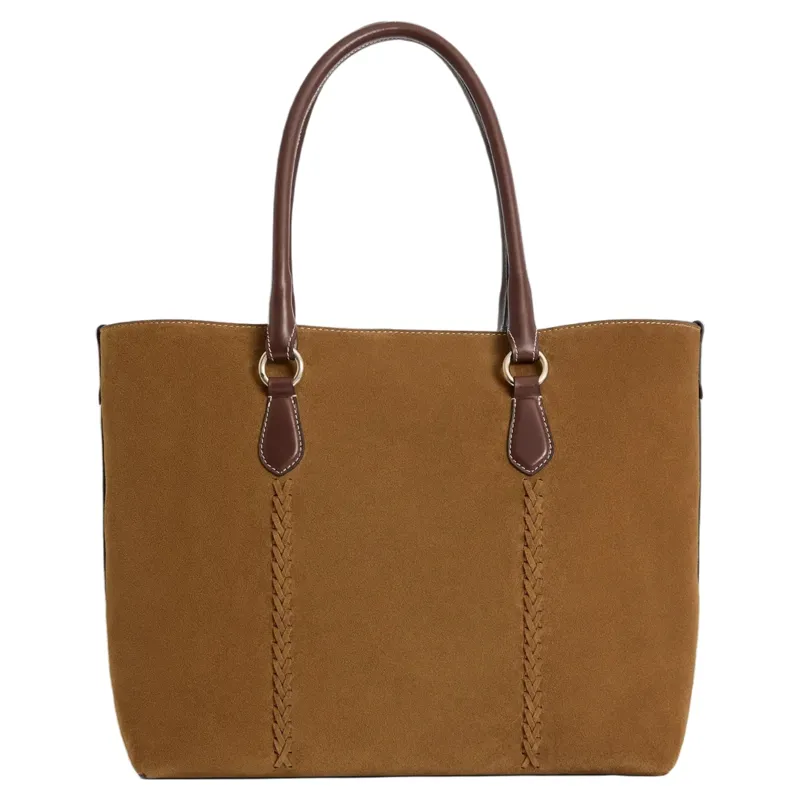 Fairfax and Favor Seville Tote Tan Suede-2