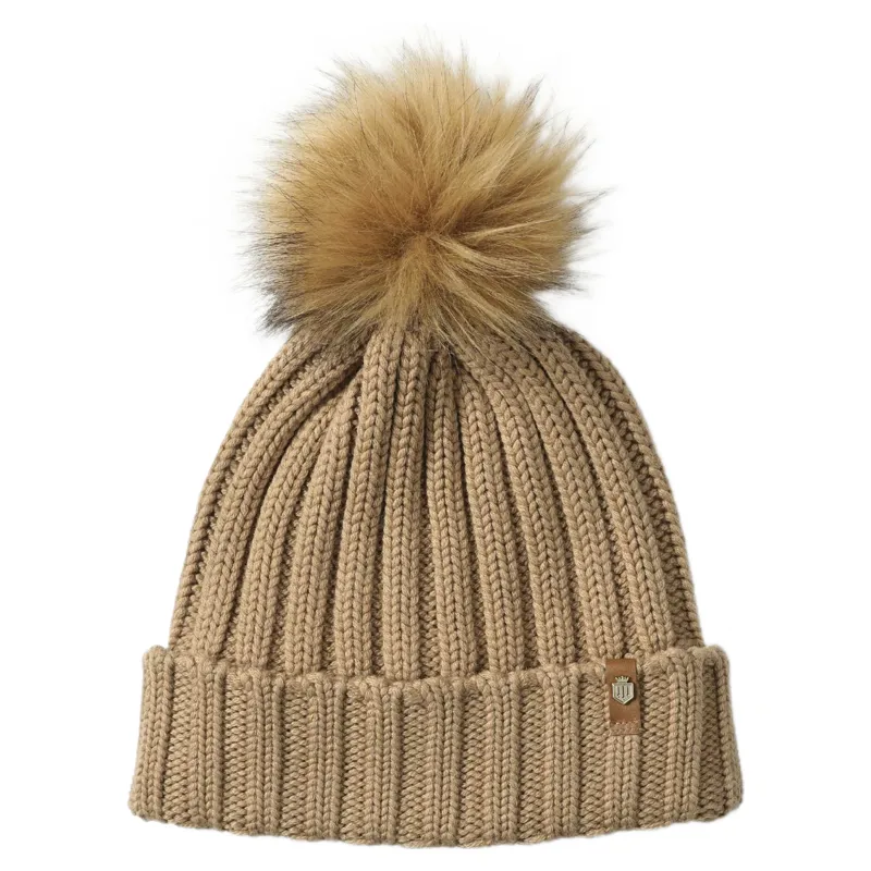 Fairfax and Favor Signature Bobble Hat in Camel