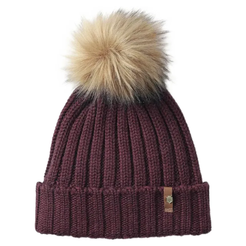 Fairfax and Favor Signature Bobble Hat in Port