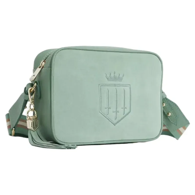 Fairfax and Favor Stockist Exclusive Finsbury Cross Body Bag Mint Suede