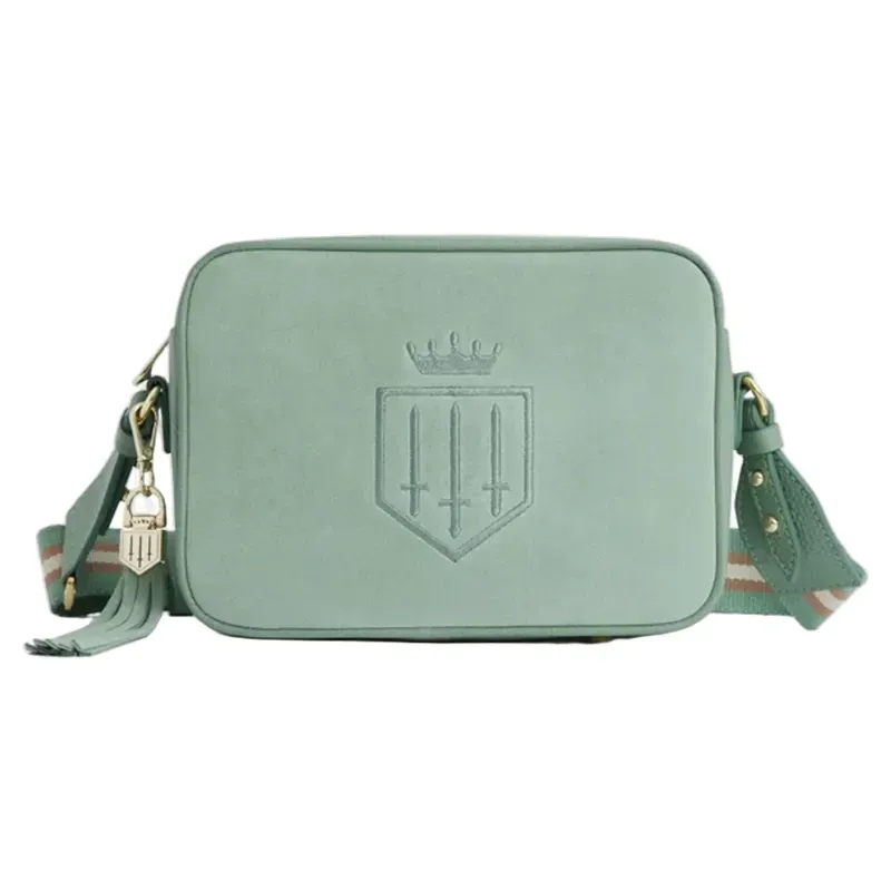 Fairfax and Favor Stockist Exclusive Finsbury Cross Body Bag Mint Suede-1