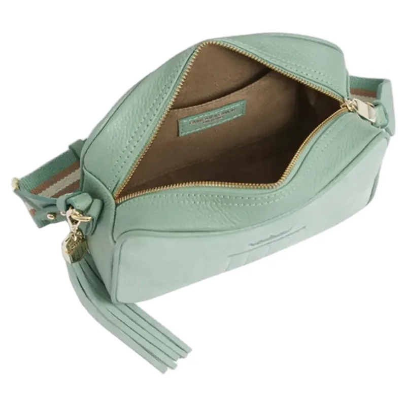 Fairfax and Favor Stockist Exclusive Finsbury Cross Body Bag Mint Suede-2