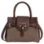 Fairfax and Favor Stockist Exclusive Mini Windsor Handbag Port and Deep Taupe Suede