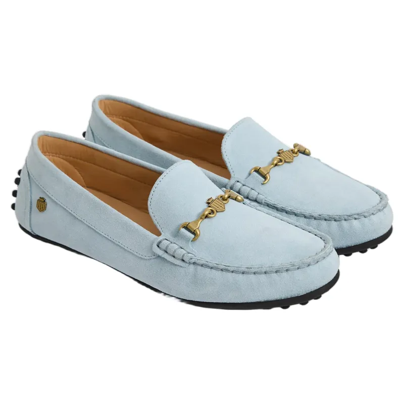 Fairfax and Favor Trinity Driver Suede in Sky Blue
