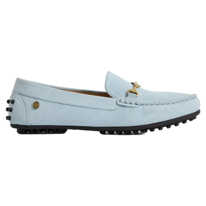 Fairfax and Favor Trinity Driver Suede in Sky Blue-1