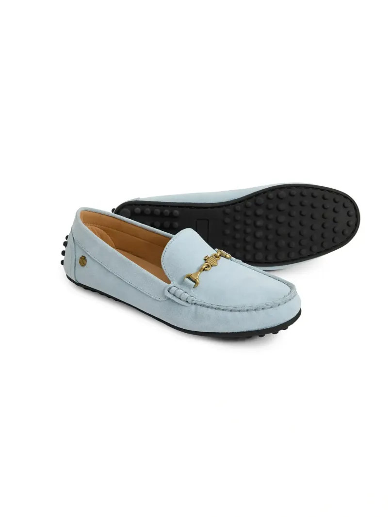 Fairfax and Favor Trinity Driver Suede in Sky Blue-3