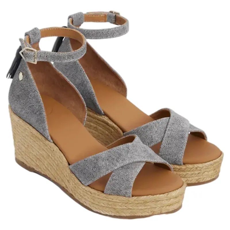 Fairfax and Favor Valencia Mid Wedge Denim Suede