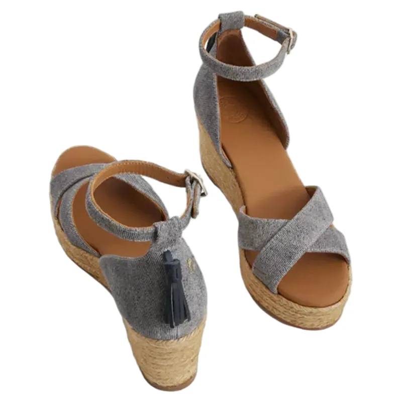 Fairfax and Favor Valencia Mid Wedge Denim Suede-3