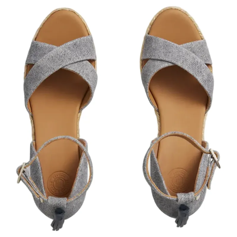 Fairfax and Favor Valencia Mid Wedge Denim Suede-4