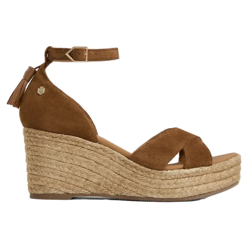 Fairfax and Favor Valencia Mid Wedge Suede in Tan-1
