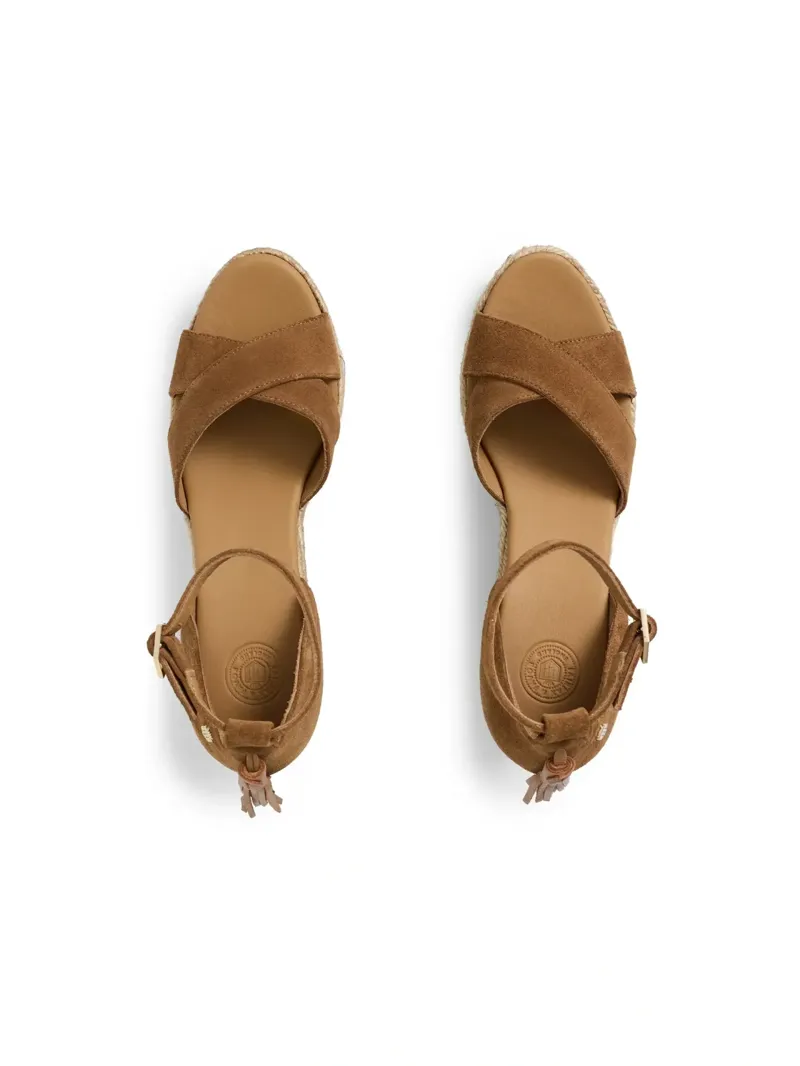 Fairfax and Favor Valencia Mid Wedge Suede in Tan-2