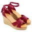 Fairfax and Favor Valencia Wedge Cherry Suede