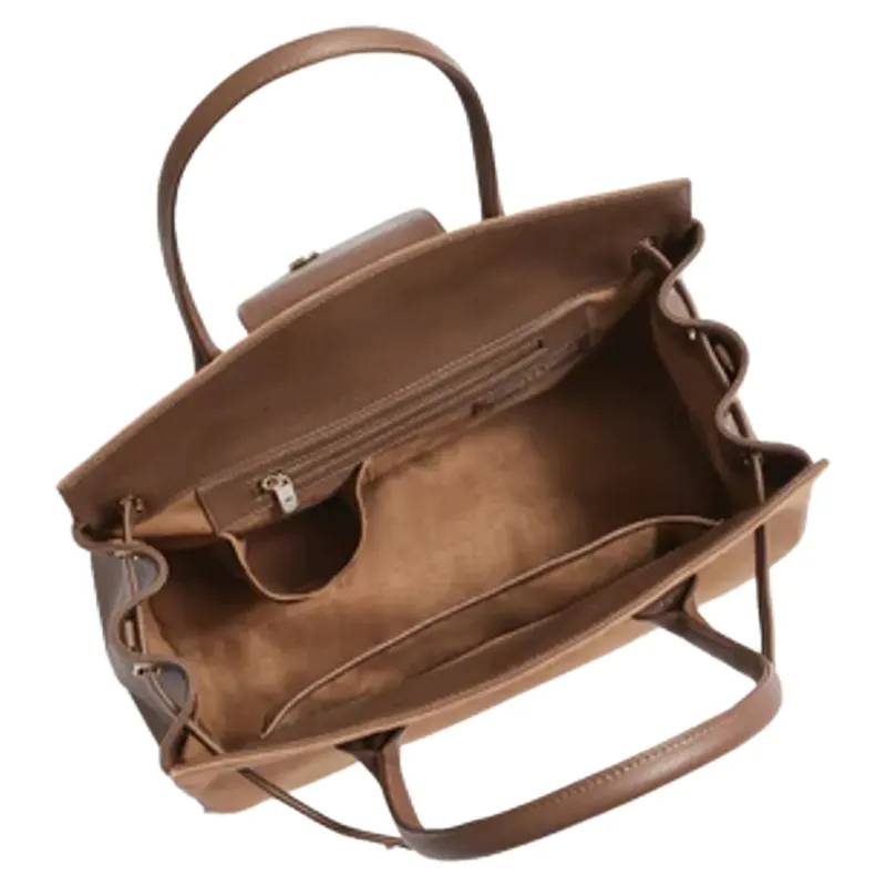 Fairfax and Favor Windsor Handbag Leather Suede Tan-1