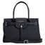 Fairfax and Favor Windsor Leather Suede Handbag Navy