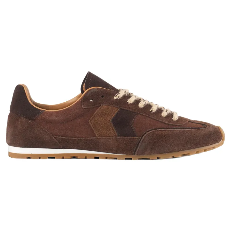 Fairfax and Favor Womens Chawston Trainer in Chocolate Suede