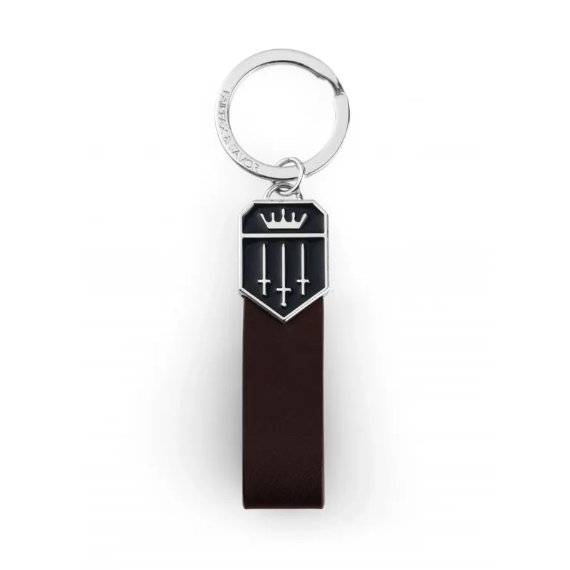 Fairfax and Favor Paddington Leather Key Ring Chocolate