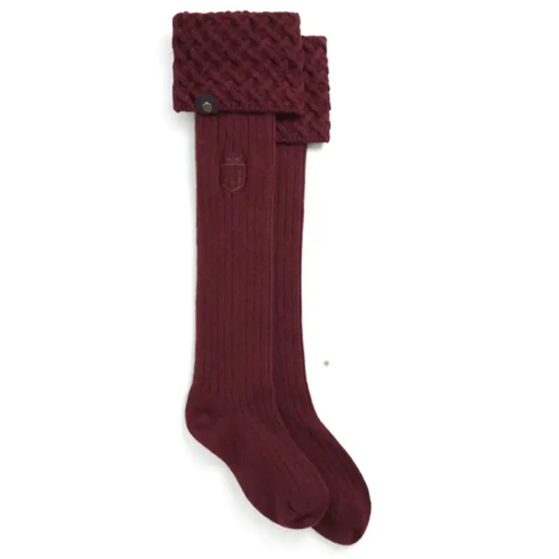 Fairfax and Favor Ladies Explorer Merino Wool Socks Ruby