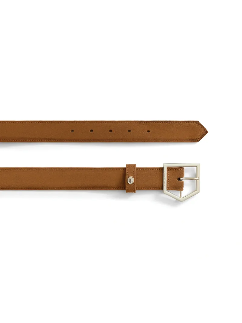 Fairfax and Favor Womens Felbrigg Suede Belt in Tan-3