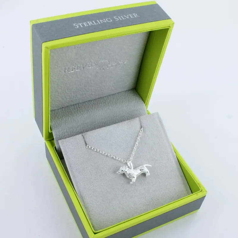 Reeves and Reeves Fergus Dachshund Necklace in Silver-1