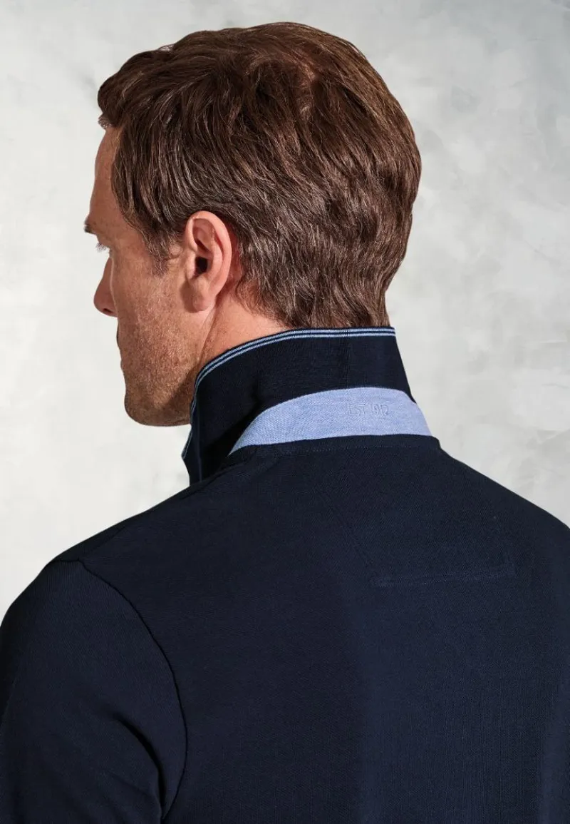 Brook Taverner Firth Pique Polo Navy-1