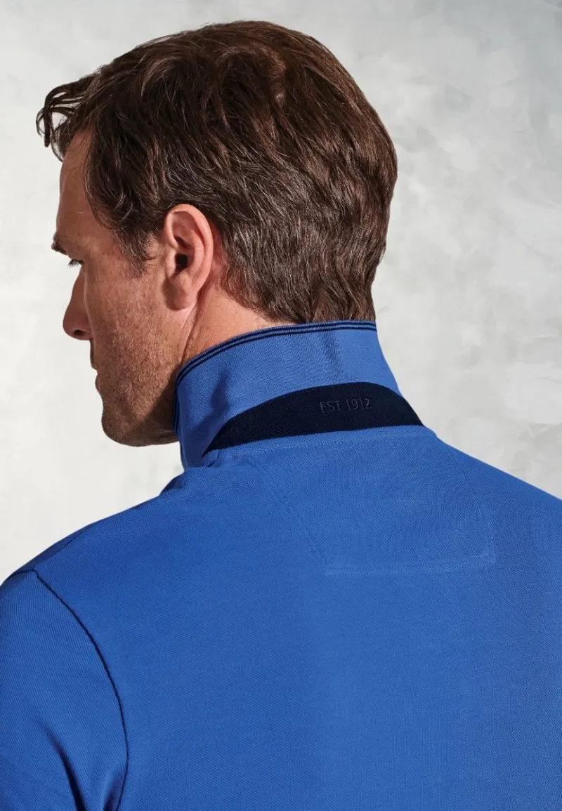 Brook Taverner Firth Pique Polo Blue-2