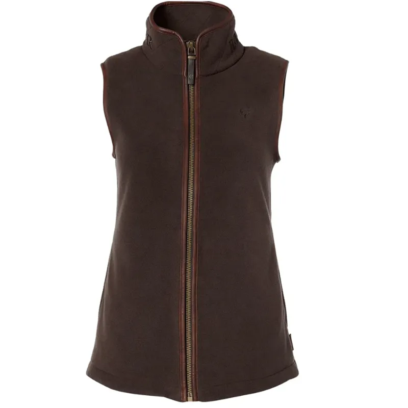 Holland Cooper Country Fleece Gilet Chocolate
