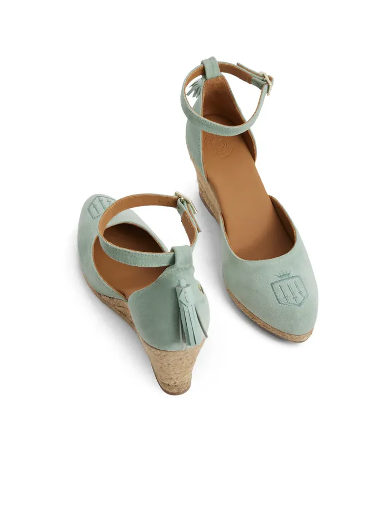 Fairfax and Favor Monaco Wedge Mint Suede-2