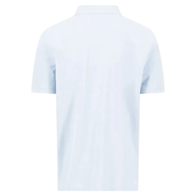 Fynch-Hatton Basic Cotton Textured Polo Shirt in Horizon-1