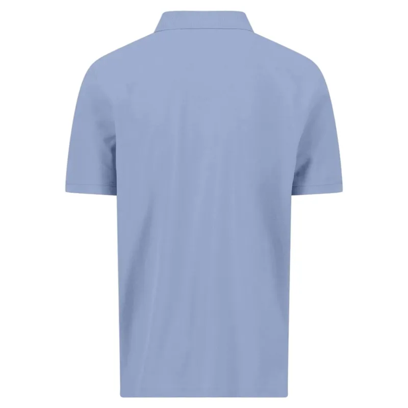 Fynch-Hatton Basic Cotton Textured Polo Shirt in New Breeze-1