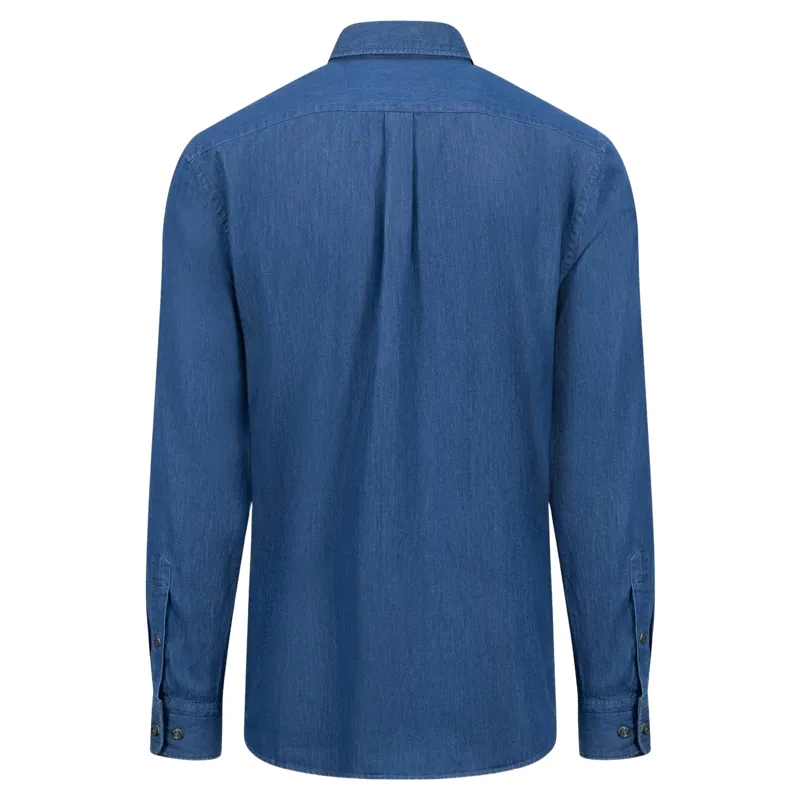 Fynch-Hatton Button-Down Denim Shirt in Navy-1