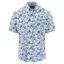 Fynch-Hatton Premium Flower Print Button Down Shirt in Navy