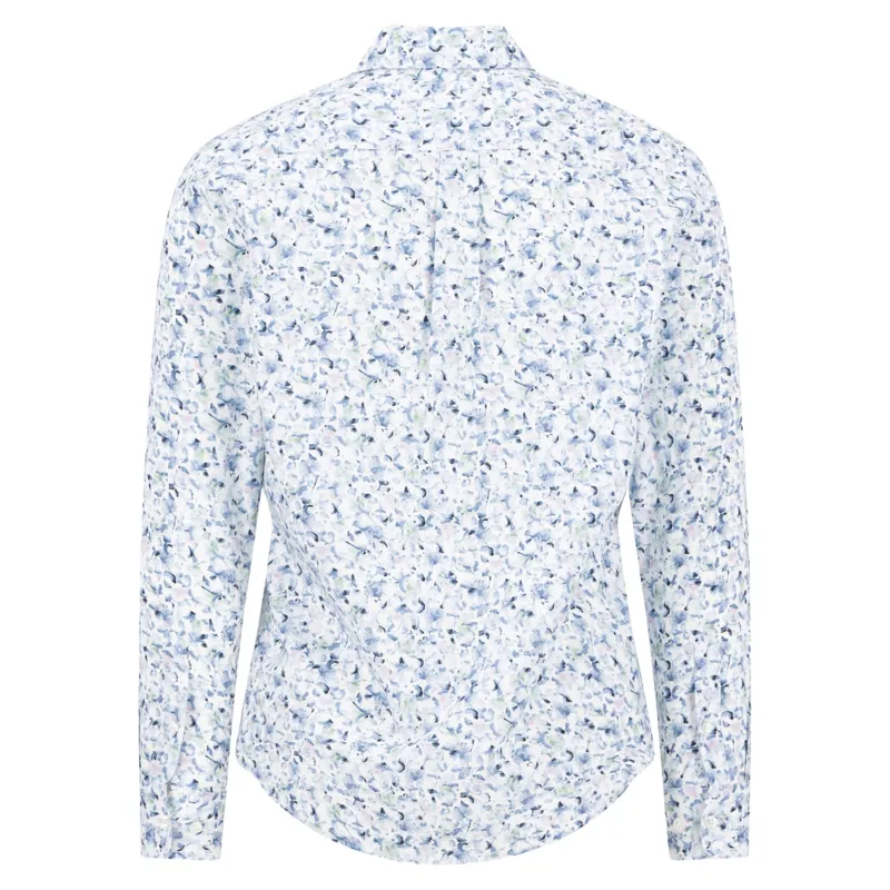 Fynch-Hatton Premium Flower Print Cotton Button Down Shirt in Horizon-1