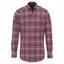 Fynch-Hatton Premium Melange Check Button Down Shirt in Brick