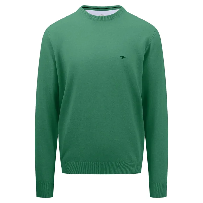 Fynch Hatton Superfine O-Neck Jade