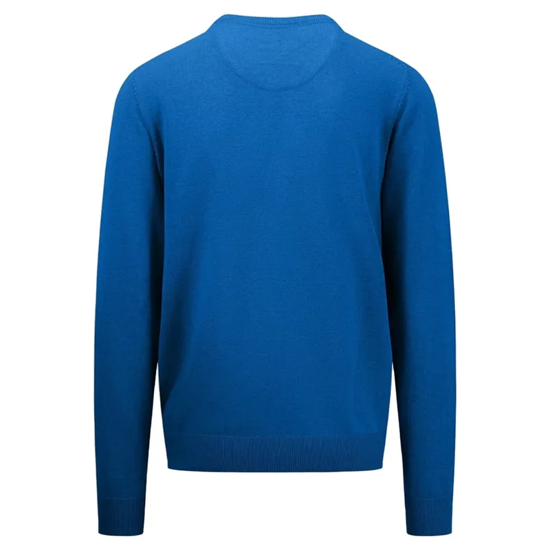 Fynch Hatton Superfine O-Neck Strong Blue-1