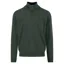 Fynch-Hatton Superfine Troyer-Zip Cotton Stand-Up Collar in Dark Ivy