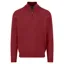 Fynch-Hatton Superfine Troyer-Zip Cotton Stand-Up Collar in Garnet Red