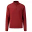Fynch-Hatton Troyer-Zip Cotton Sweater in Scaret