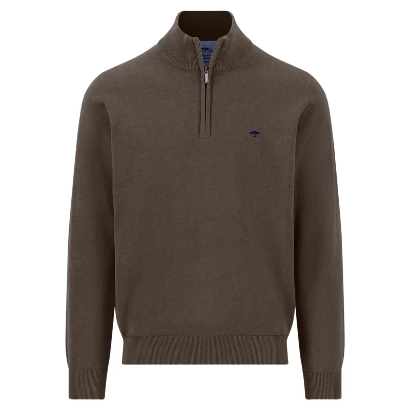 Fynch-Hatton Troyer Zip Superfine in Dark Chocolate
