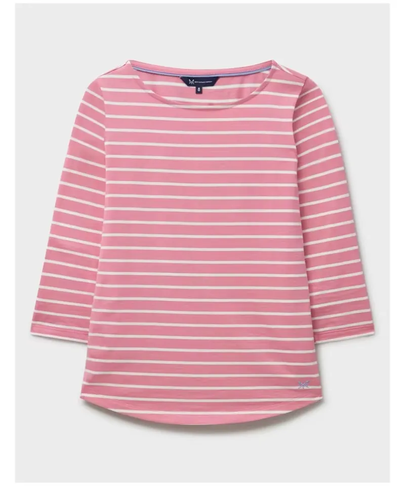 Crew Essential Breton Flamingo White-1