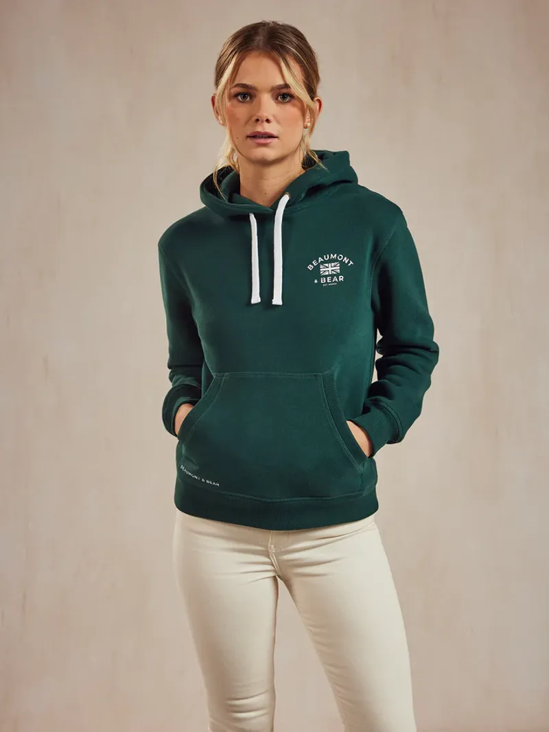 Beaumont and Bear North Sands Unisex Hoodie Green-1