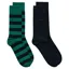 Gant Barstripe and Solid Socks 2PK Deep Green 43-45