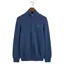 Gant Casual Cotton Half Zip Dark Jeansblue Melange