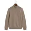 Gant Casual Cotton Half Zip Dark Sand Melange