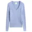 Gant Classic Cable Knit Stretch Cotton V-Neck Sweater Misty Lavender