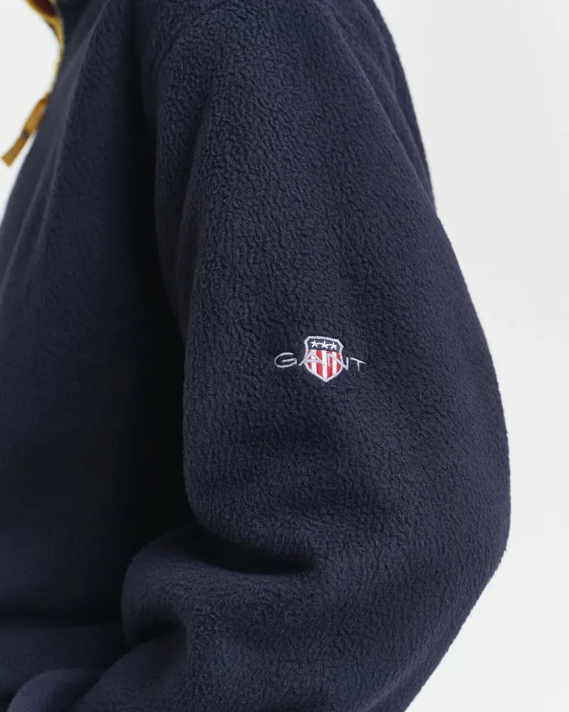 Gant Color Block Fleece in Evening Blue-4