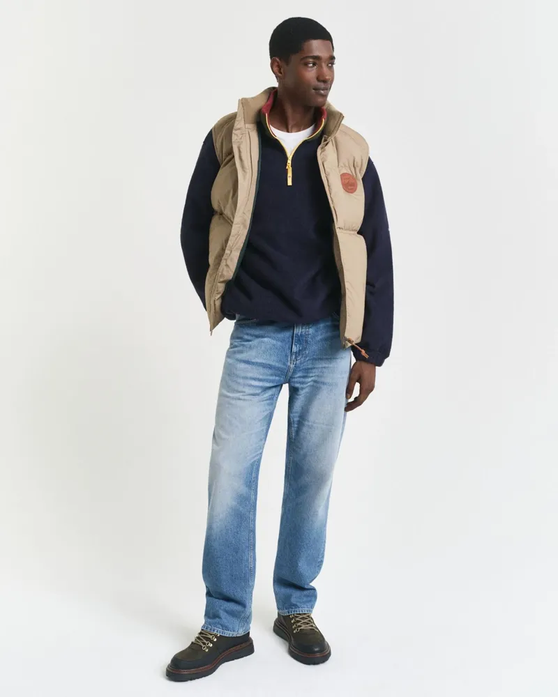 Gant Color Block Fleece in Evening Blue-6