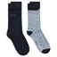 Gant Dot and Solid Socks 2pk in Dove Blue