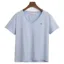 Gant Ladies Shield SS V-Neck T-Shirt Fresh Blue