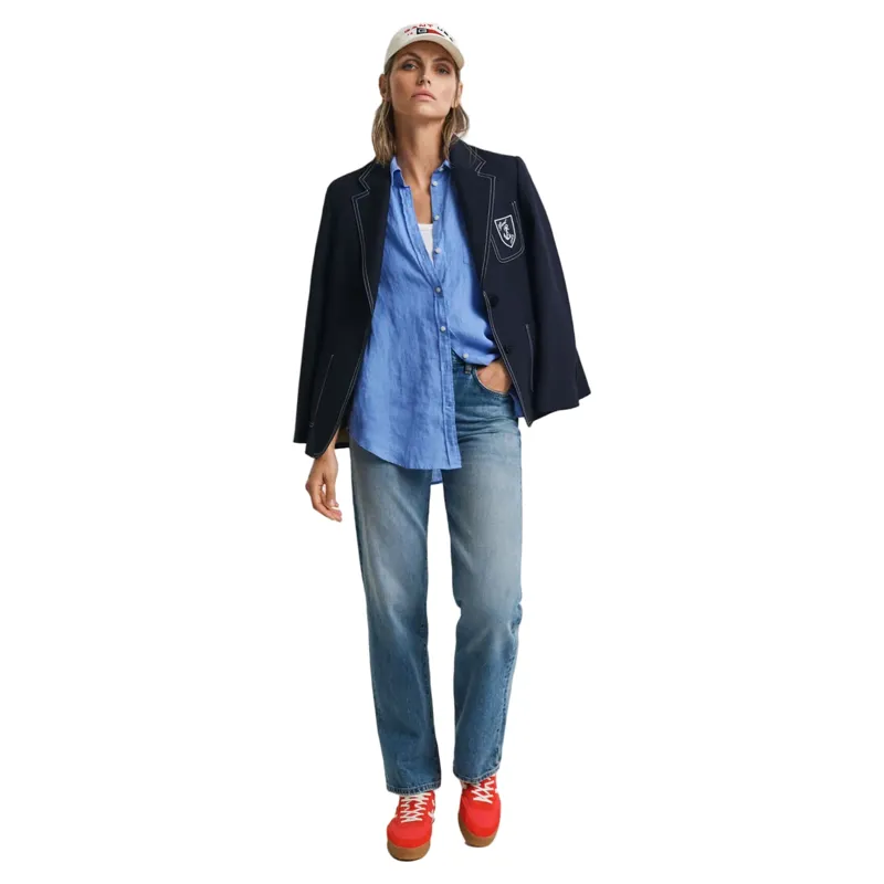 Gant Linen Shirt Perfect Blue-5